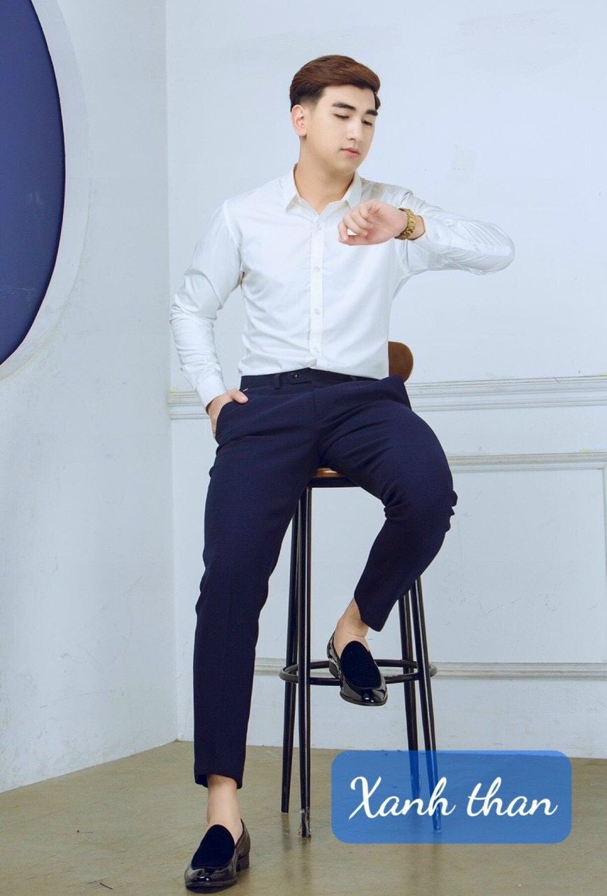  Quần âu nam baggy TUTO5 Menswear QDT02 - quần tây đen ống côn trẻ trung cotton Hàn Quốc dày dặn, không nhăn, co giãn tốt 