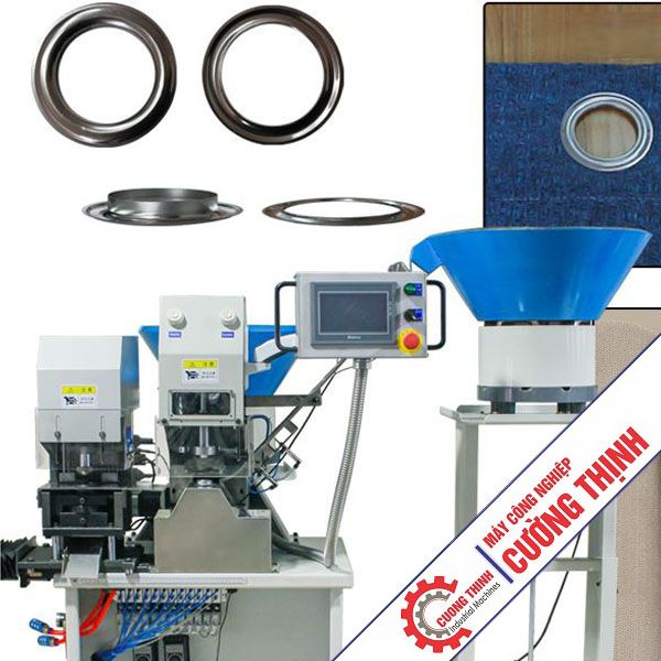 Máy đục lỗ và đóng khoen rèm tự động QC1805A – Máy công nghiệp Cường Thịnh