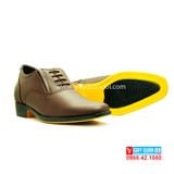  Giày Sĩ Quan Cấp Tướng Đế Vàng Tăng Chiều Cao Màu Nâu 060CT - Công Ty 32 