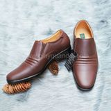  Giày Da Đế Vàng Mã 714 Màu Nâu Công Ty 32 