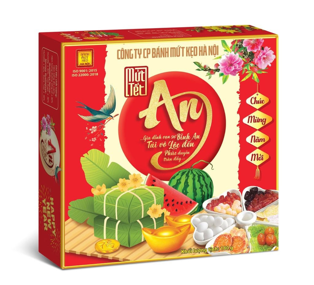 Mứt hộp vuông 180g