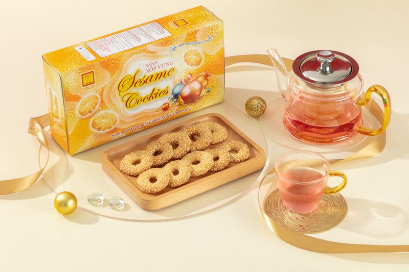 Hộp bánh xốp vừng 120g
