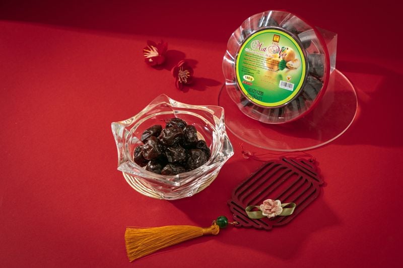 Mứt mơ hộp nhựa tròn 180g