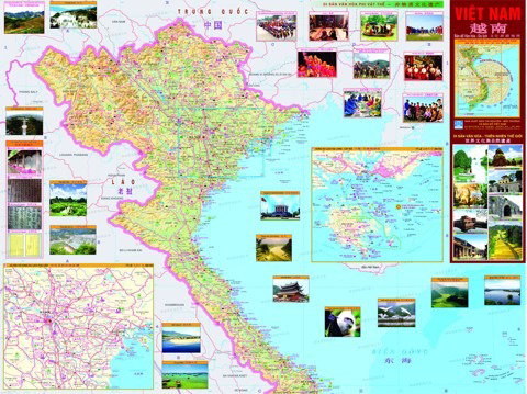  Bản đồ du lịch Việt Nam tiếng Trung 