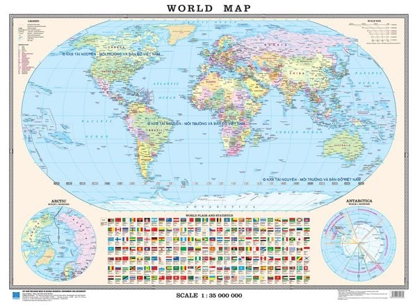  Bản đồ thế giới tiếng Anh 