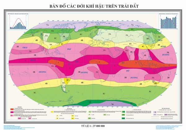  Bản đồ Các đới khí hậu trên trái đất 