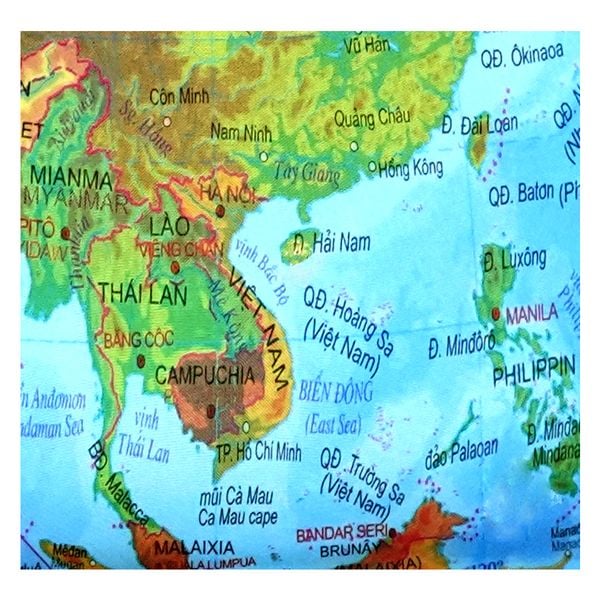  Quả địa cầu phi 20cm hành chính tự nhiên song ngữ lơ lửng tự xoay 