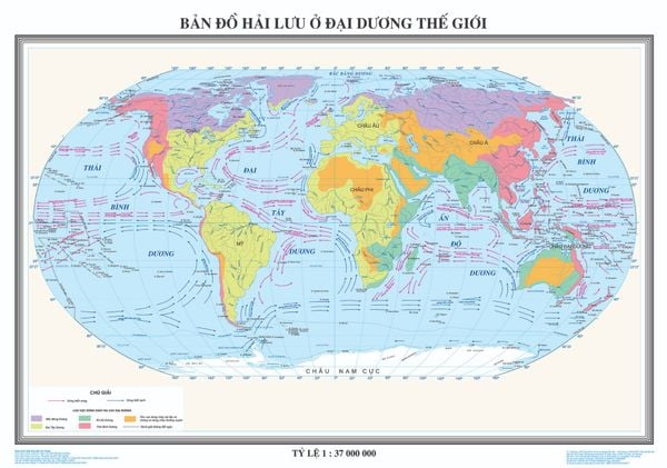  Bản đồ Hải lưu ở đại dương thế giới 