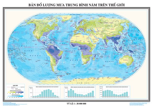  Bản đồ lượng mưa trung bình năm trên thế giới 