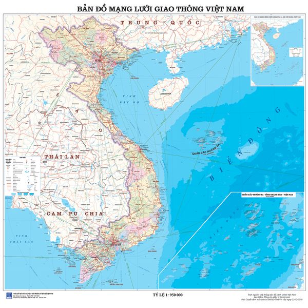 Giao thông Việt Nam phần đất liền Bản đồ quả cầu Việt