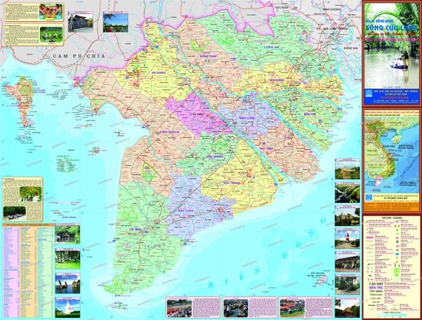  Bản đồ du lịch đồng bằng sông Cửu Long 