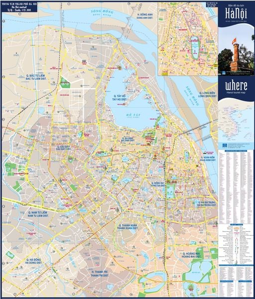  Bản đồ du lịch Hà Nội WHERE 