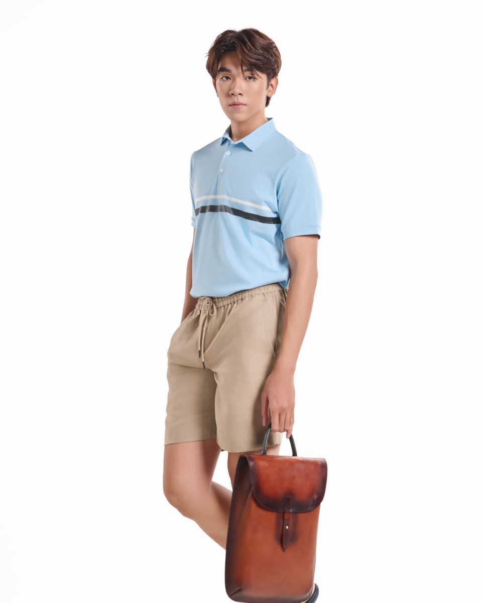 Quần Short Nam Linen Be