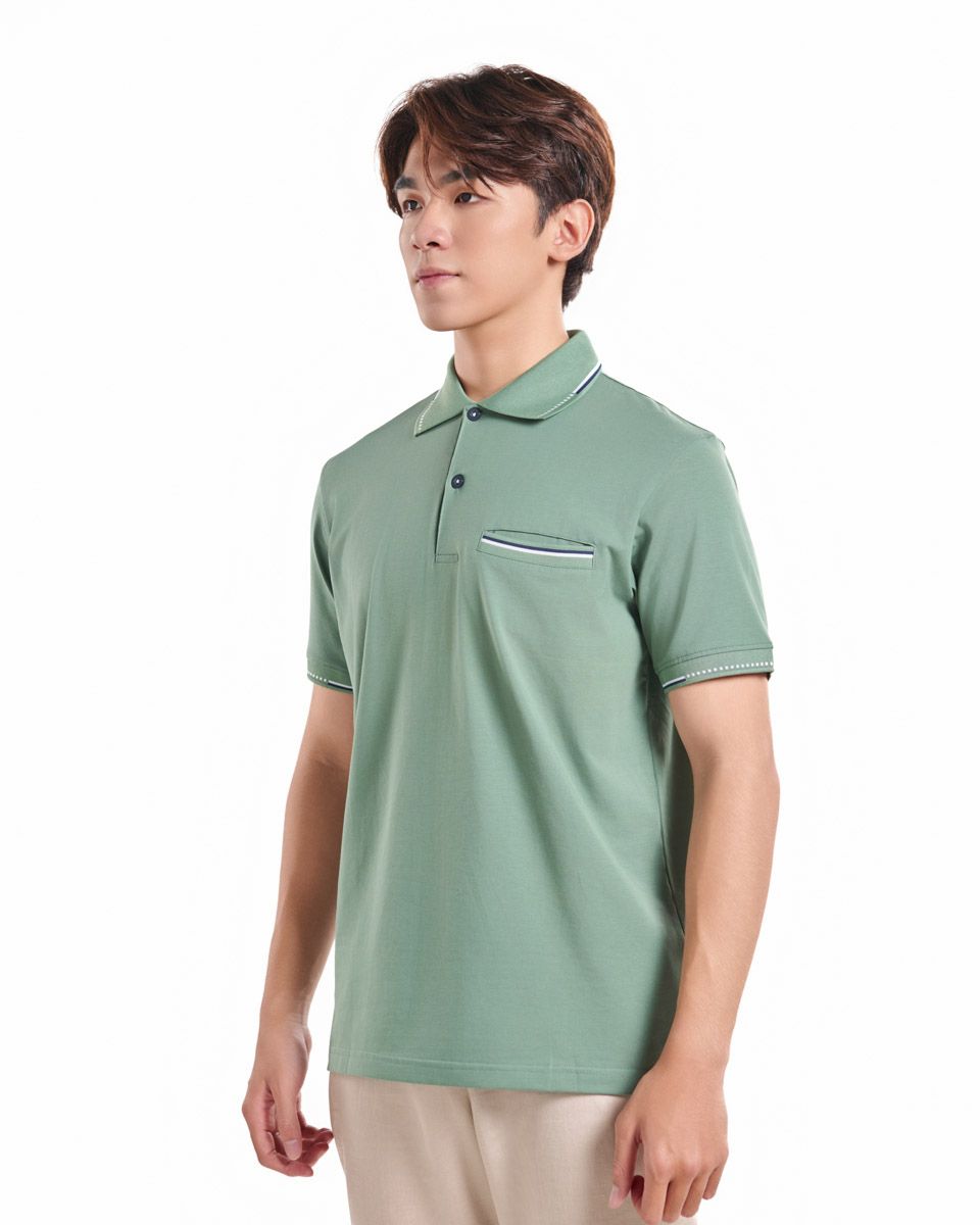Áo Thun Nam Cotton Xanh Vỏ Đậu