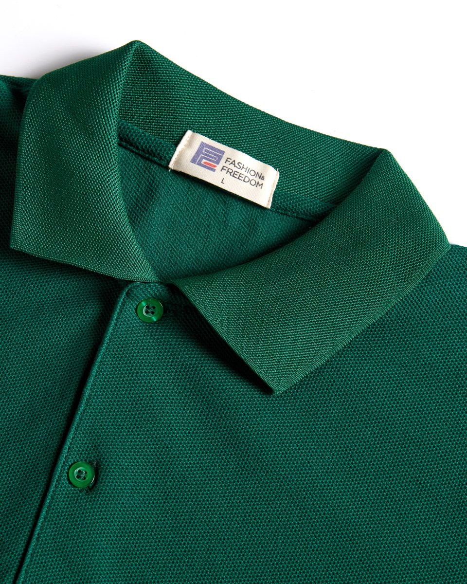 Áo Thun Nam Cotton Xanh Lá Đậm