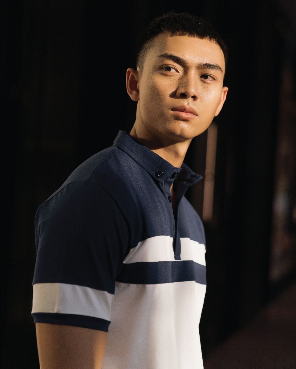 Áo Thun Nam Cotton Có Cổ Trắng Casual Menswear