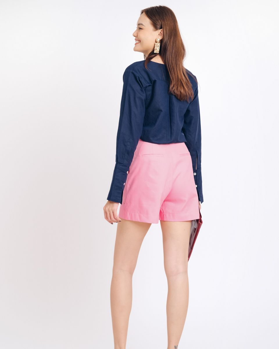 Quần Short Linen Hồng Brighter Day