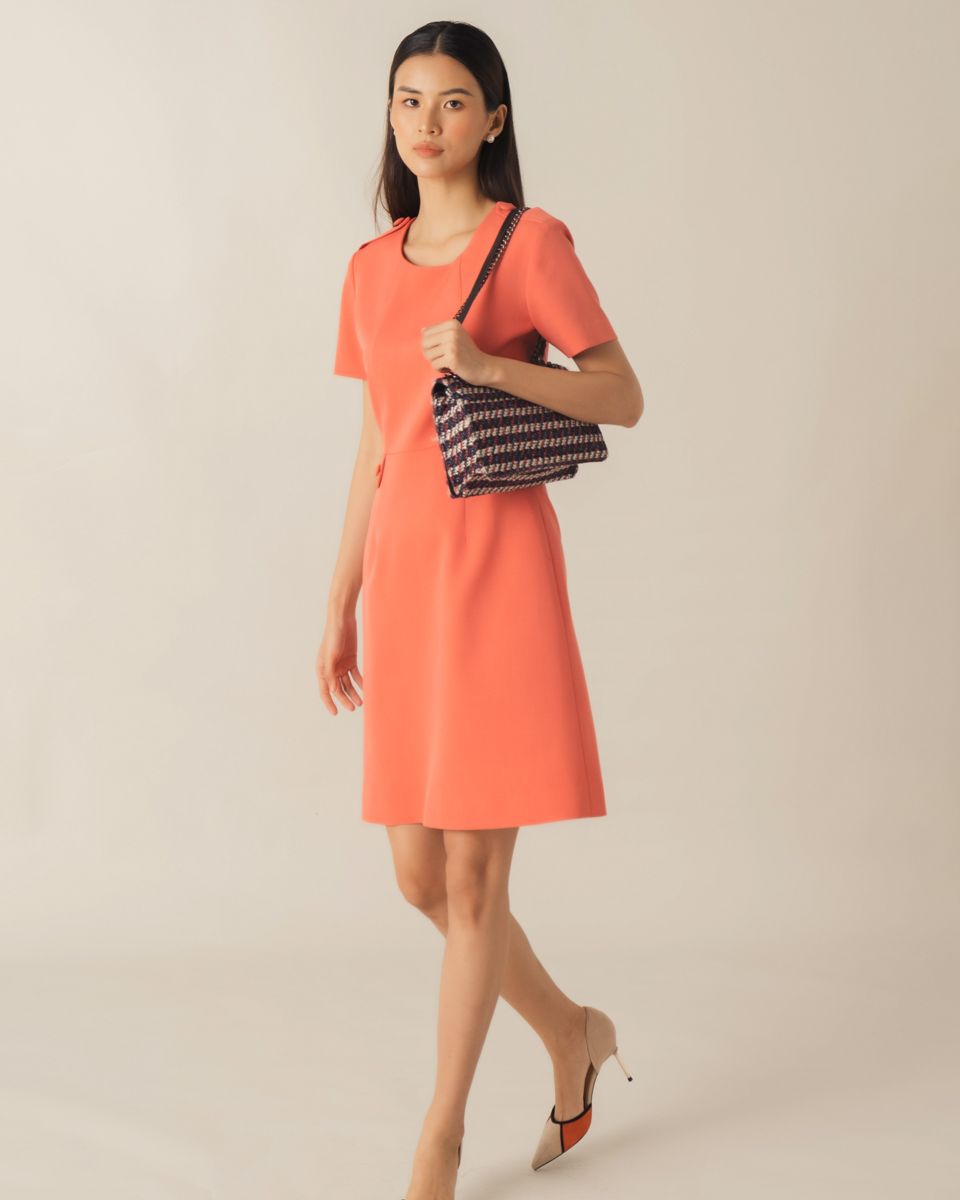 Đầm Gold Viscosa Hồng Cam  Key Colour Trends