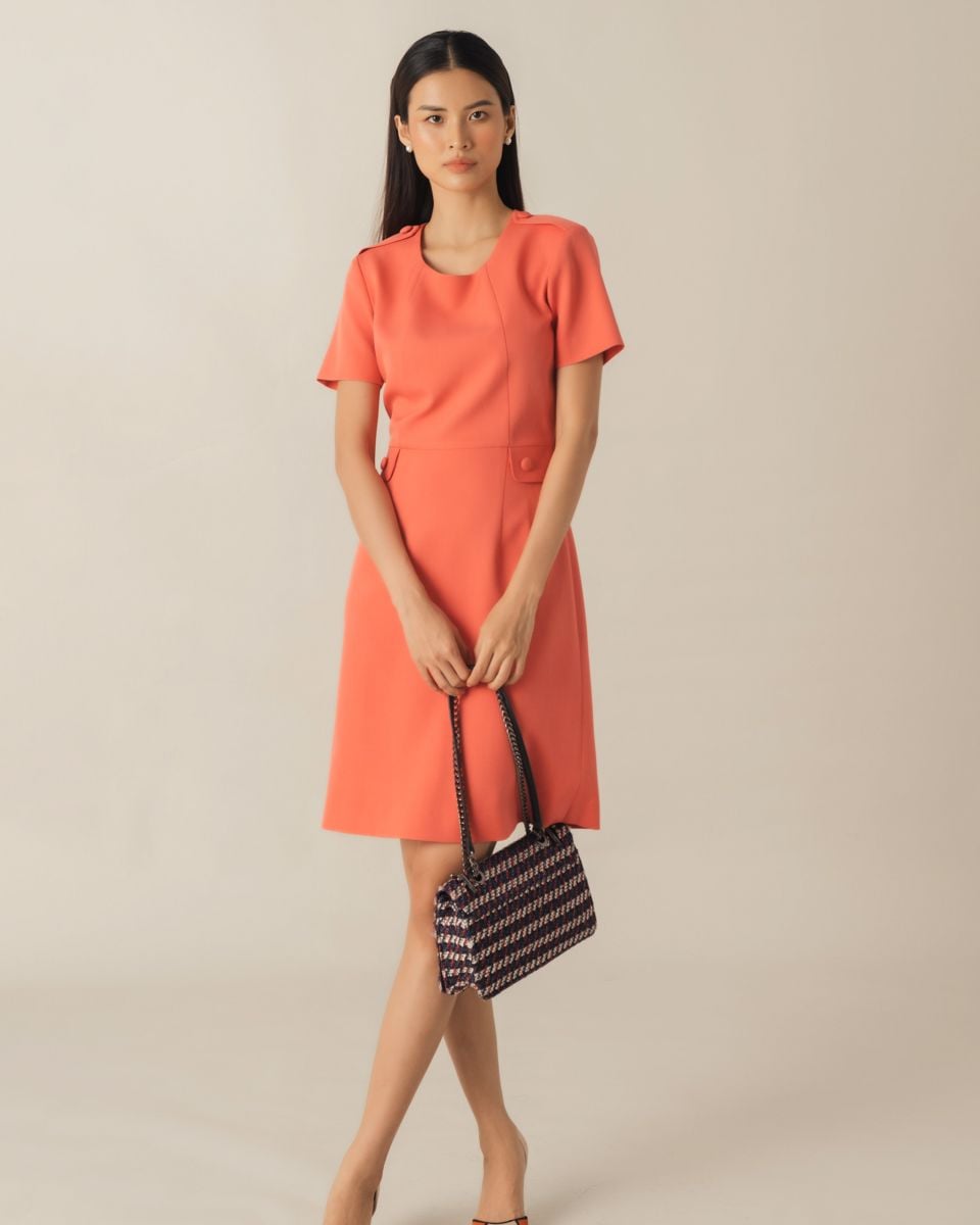 Đầm Gold Viscosa Hồng Cam  Key Colour Trends