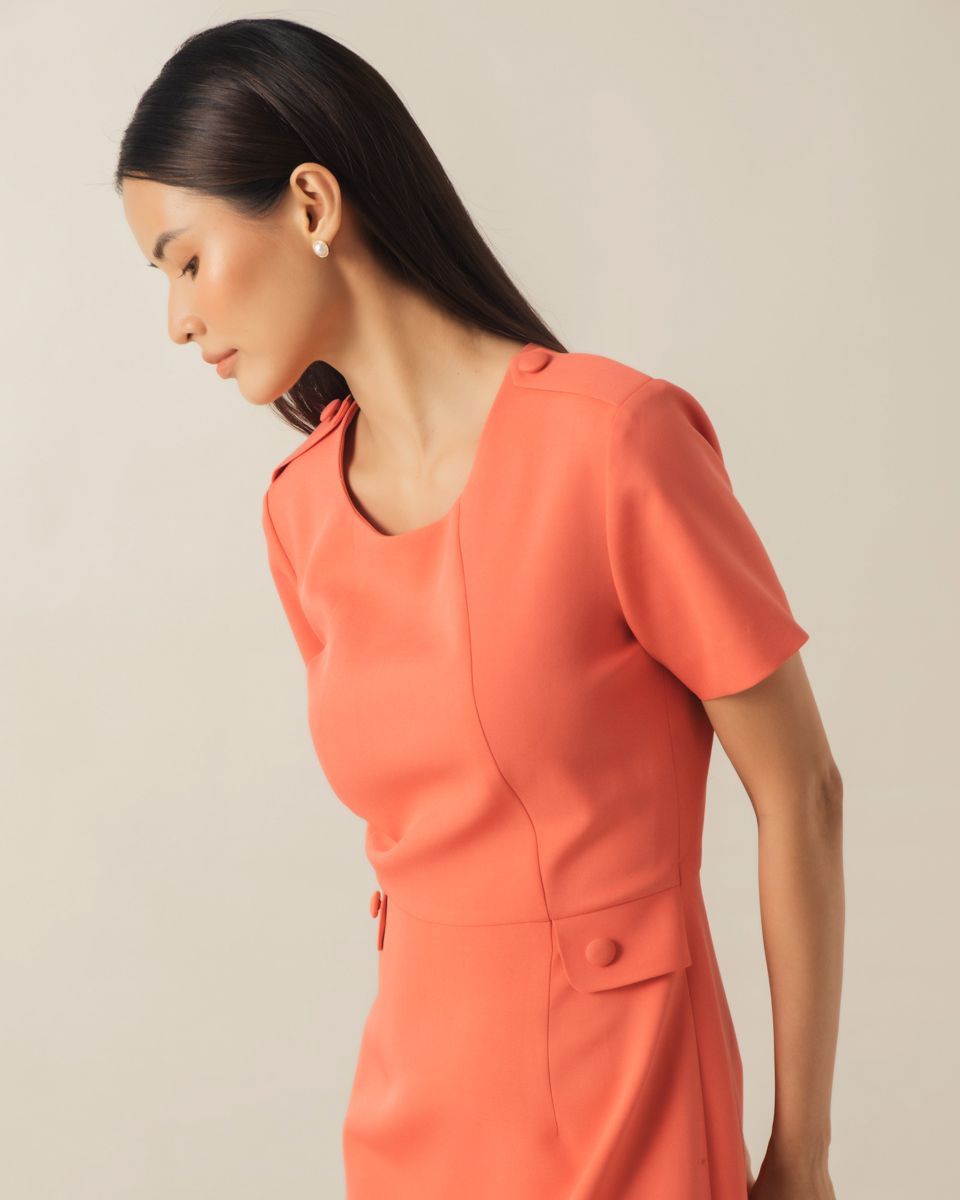 Đầm Gold Viscosa Hồng Cam  Key Colour Trends