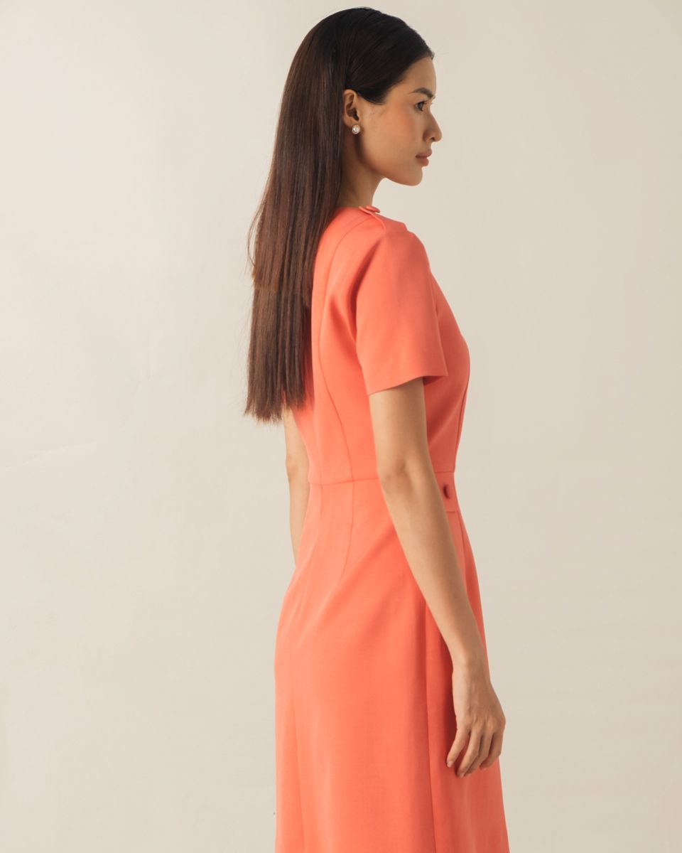 Đầm Gold Viscosa Hồng Cam  Key Colour Trends