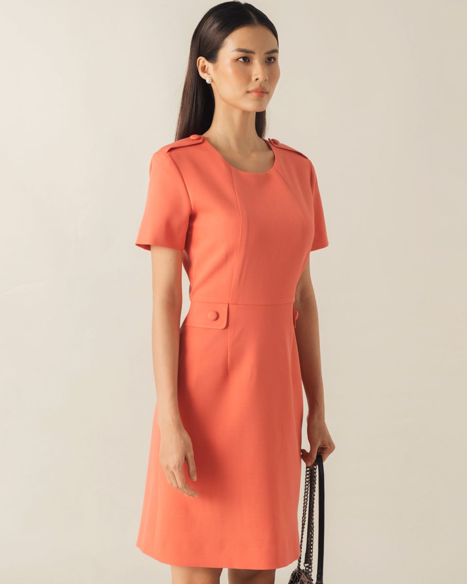 Đầm Gold Viscosa Hồng Cam  Key Colour Trends