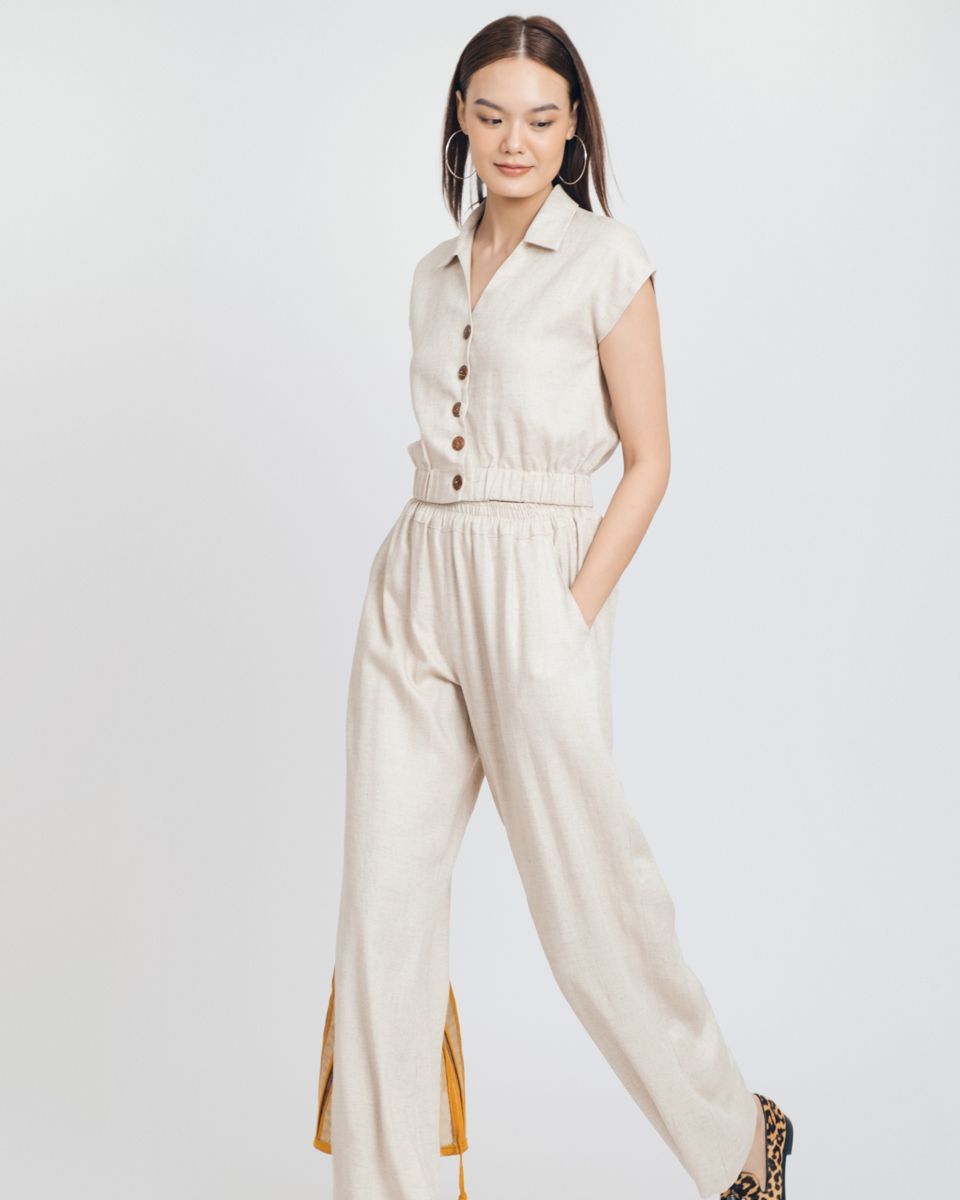 Quần Dài Linen Kem Brighter Day