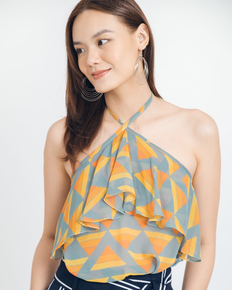 Quần Short Linen Xanh Sọc Trắng  Brighter Day