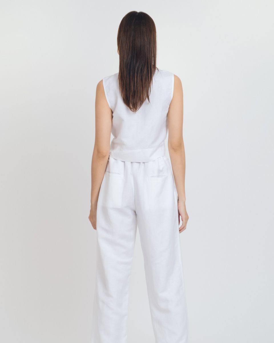 Quần Dài Linen Trắng Brighter Day