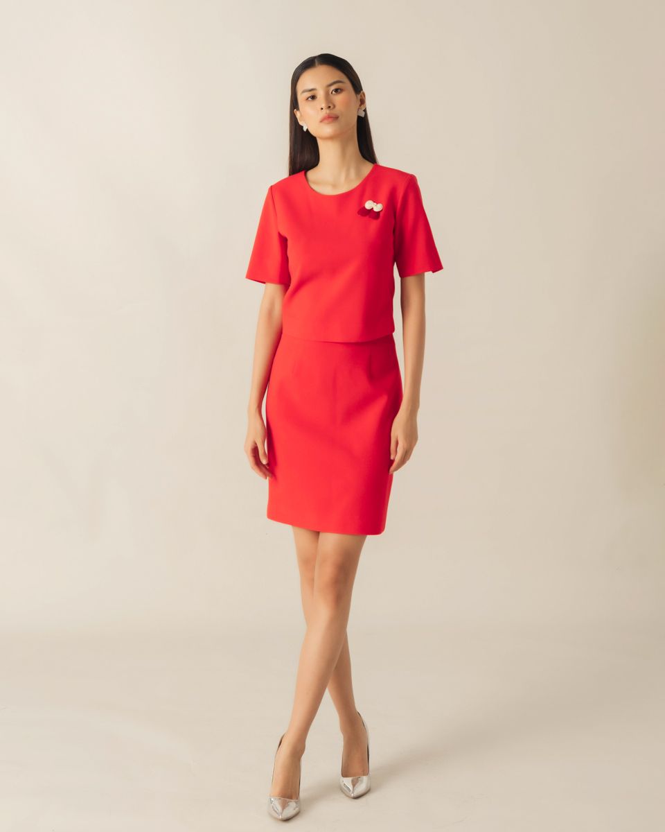 Chân Váy Ruby Đỏ Key Colour Trends