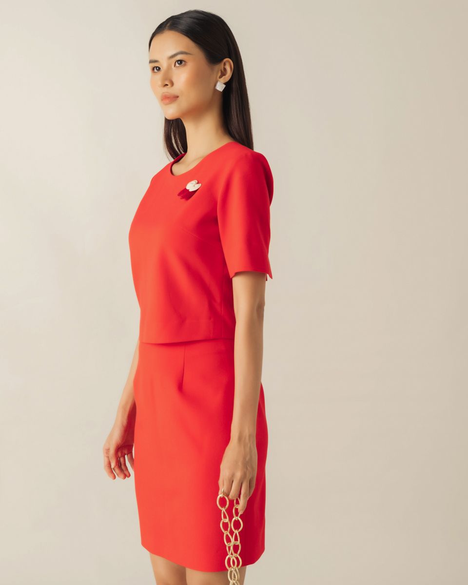 Chân Váy Ruby Đỏ Key Colour Trends