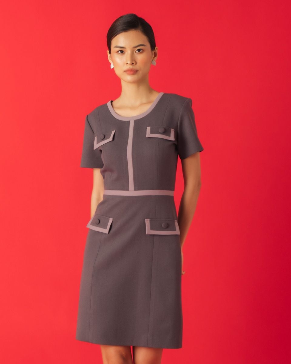 Đầm Ruby Xám Tím Key Colour Trends