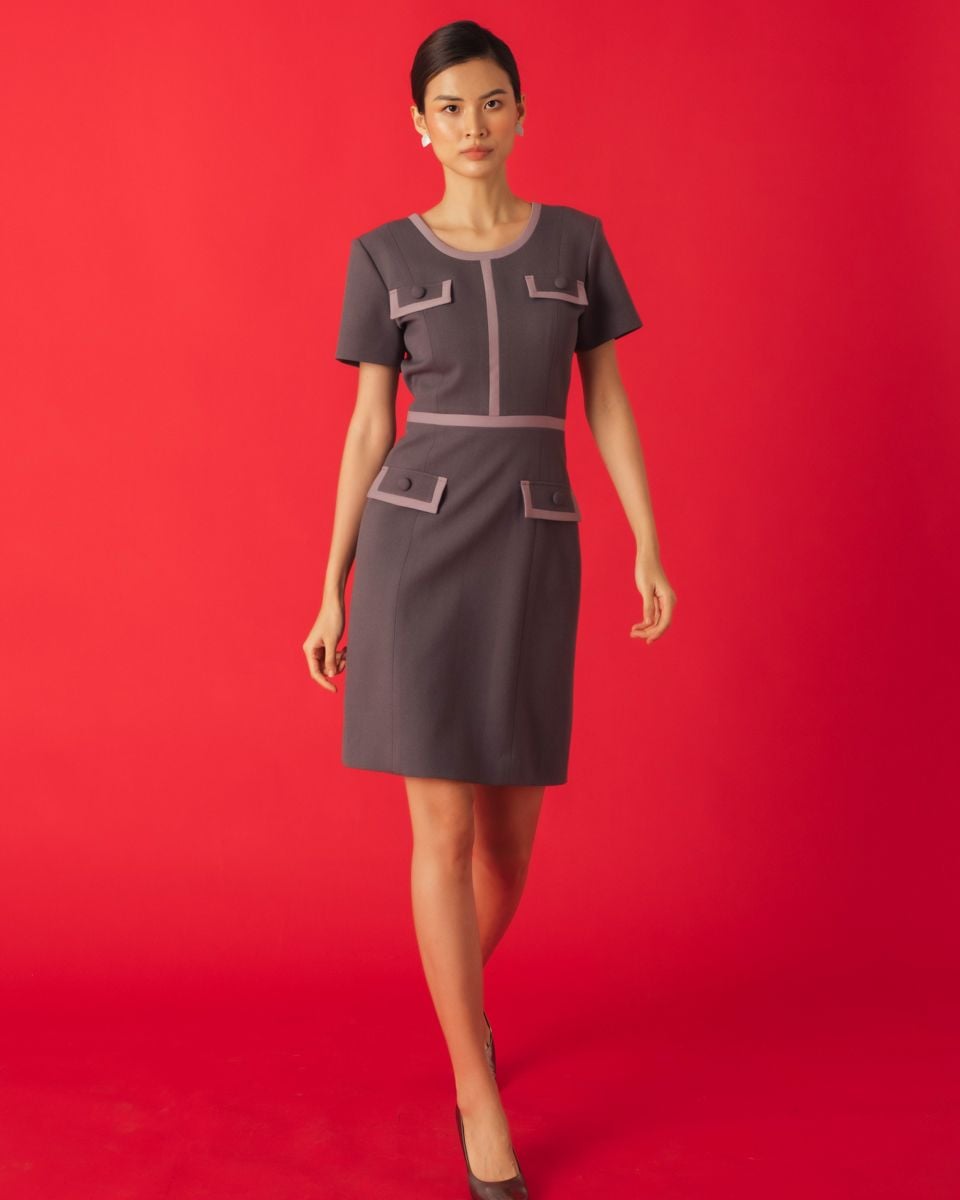 Đầm Ruby Xám Tím Key Colour Trends