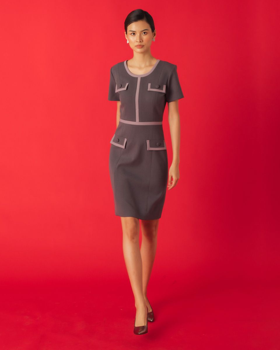 Đầm Ruby Xám Tím Key Colour Trends