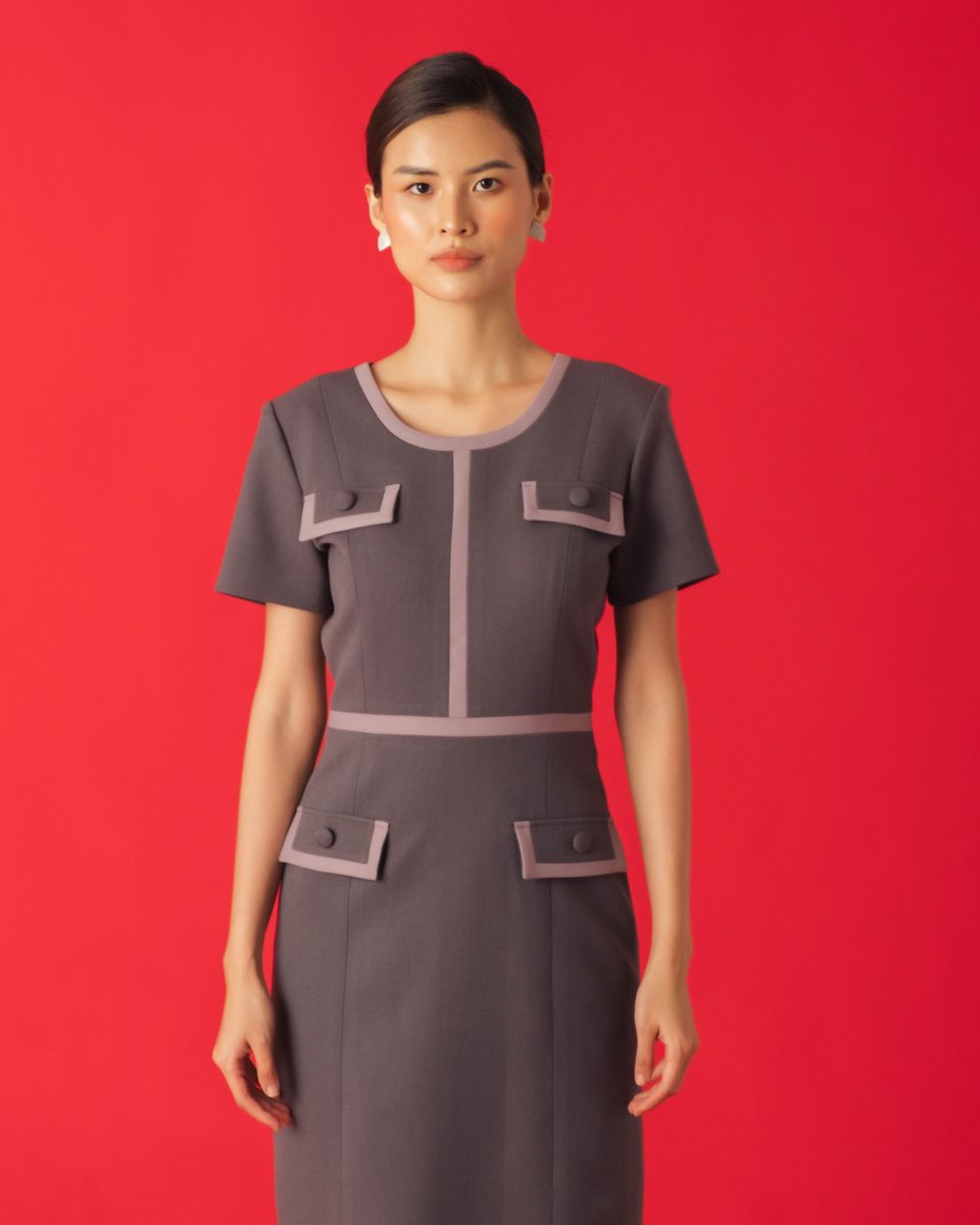 Đầm Ruby Xám Tím Key Colour Trends