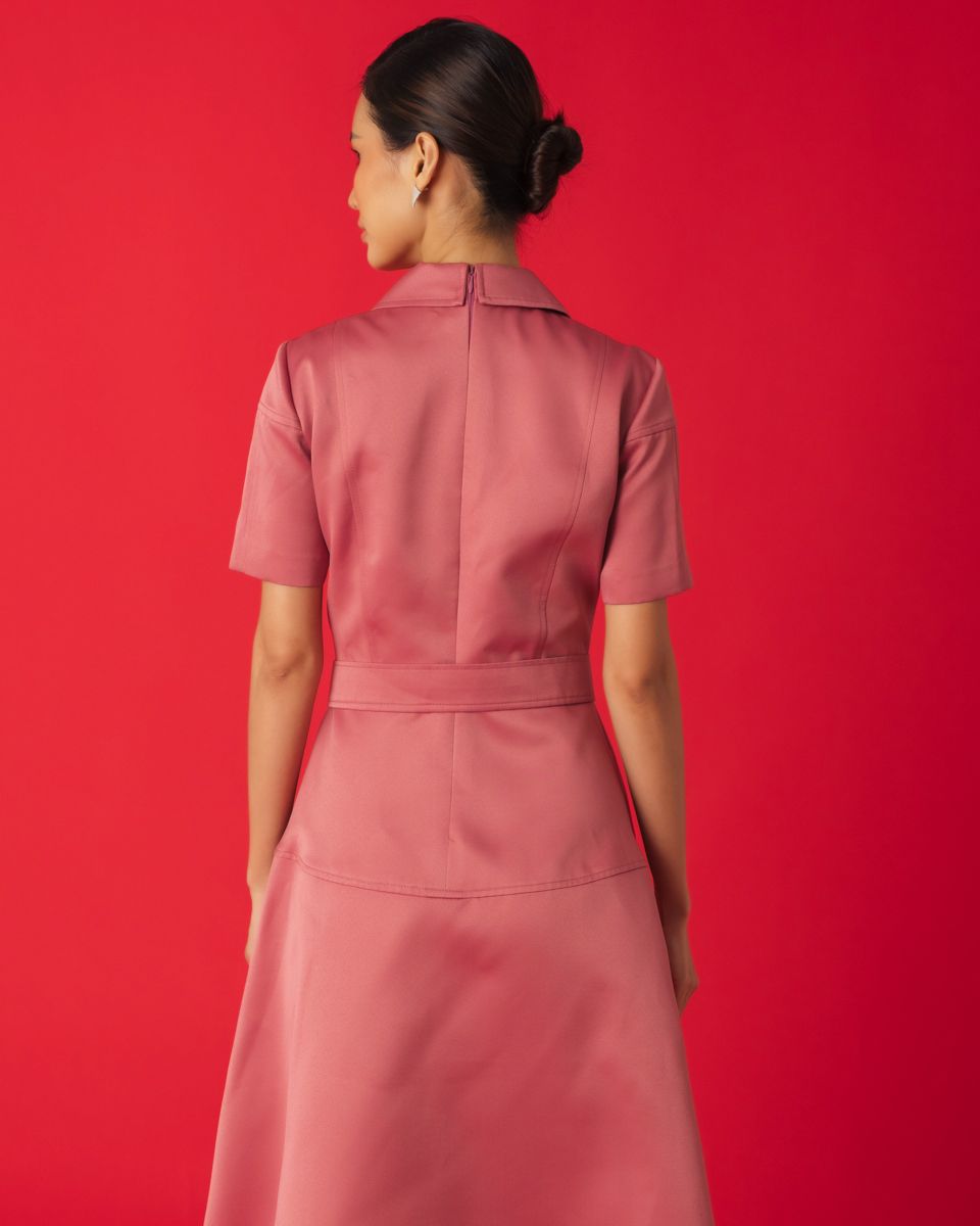 Đầm Taffeta Hồng Key Colour Trends