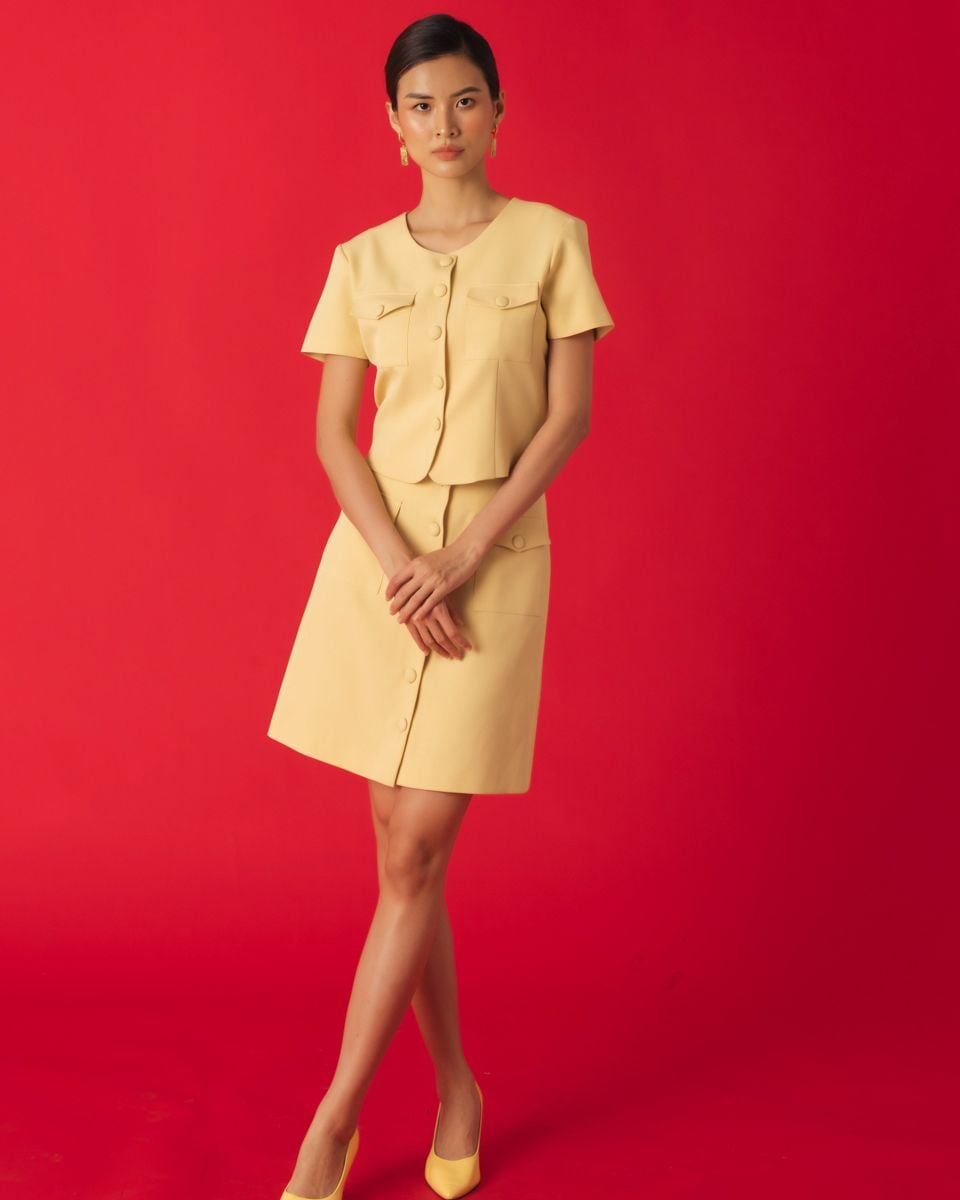 Áo Kiểu Gold Viscosa Vàng Key Colour Trends