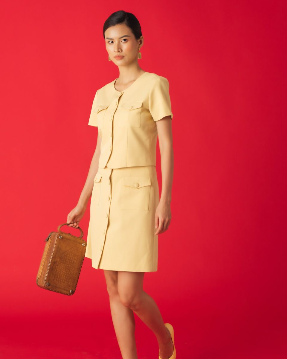 Chân Váy  Gold Viscosa Vàng Key Colour Trends