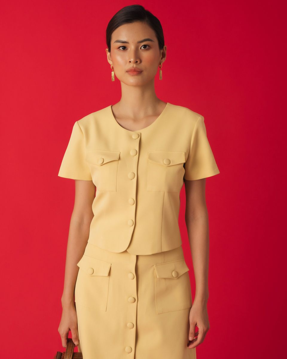 Chân Váy  Gold Viscosa Vàng Key Colour Trends