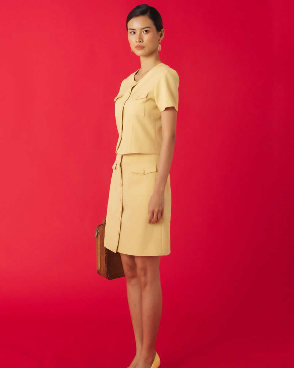 Chân Váy  Gold Viscosa Vàng Key Colour Trends