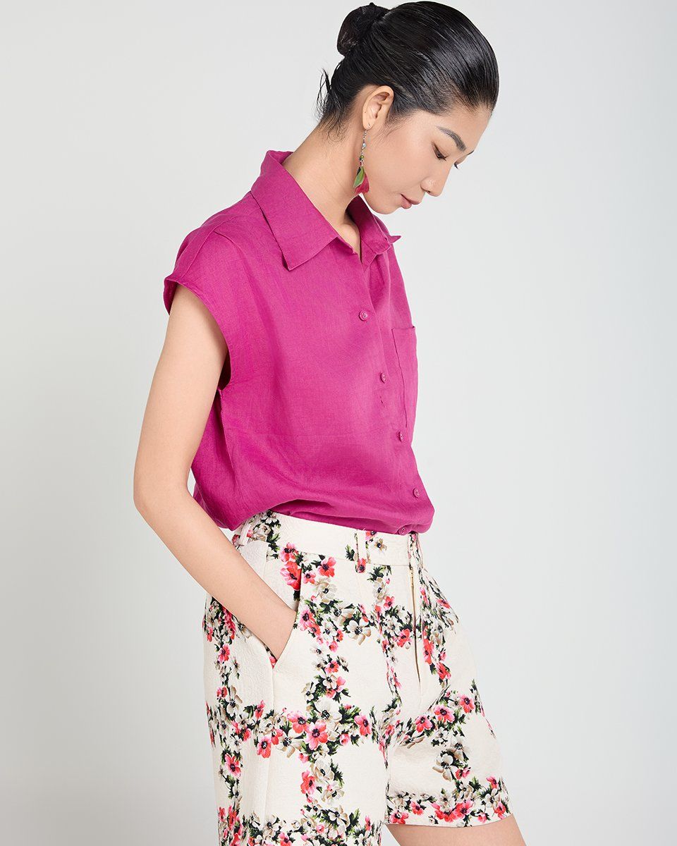 Áo Sơ Mi Linen Hồng Sen A Touch Of Effortless Elegance