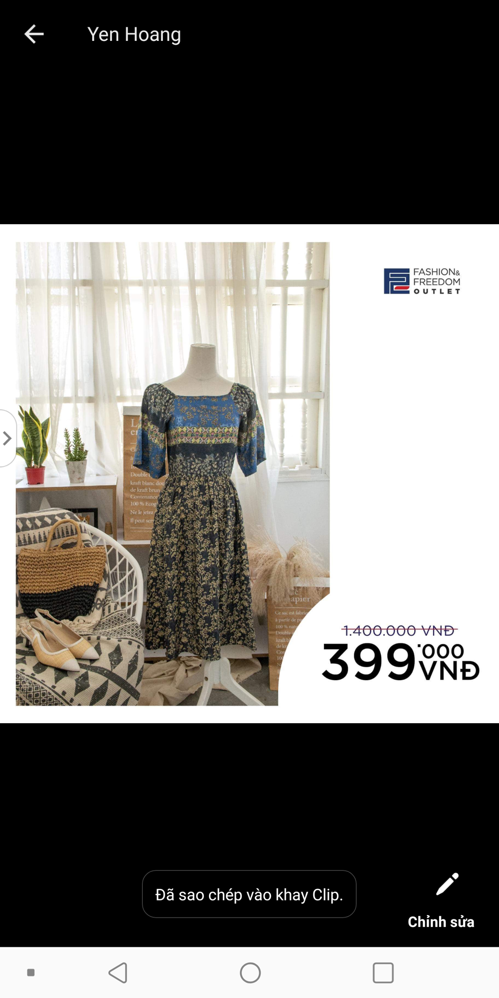 D346 - xanh hoa bé size L
