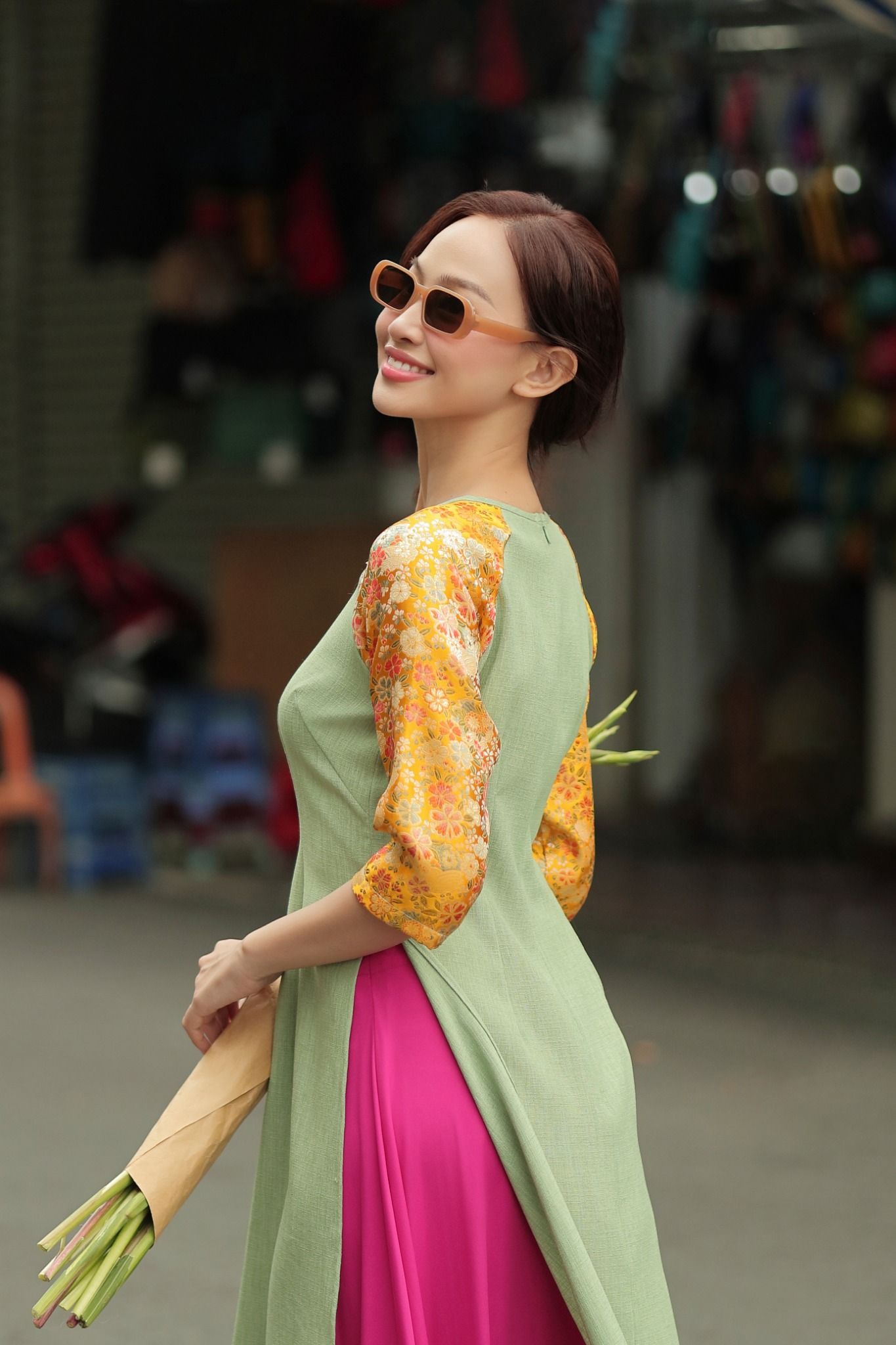 Chân Váy Lụa Hồng Sen