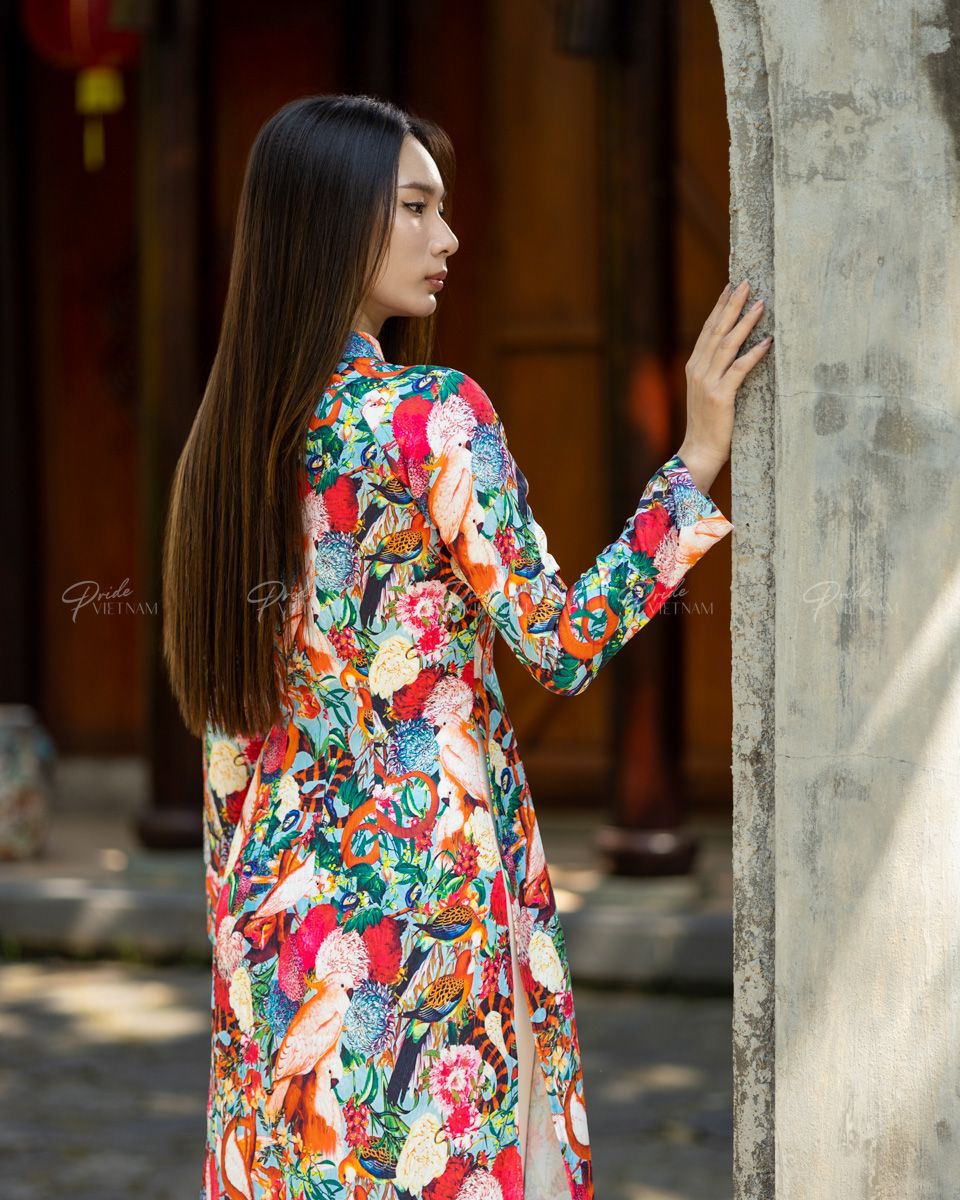 Áo Dài Nữ Gấm Nhiều Màu Pride Việt Nam