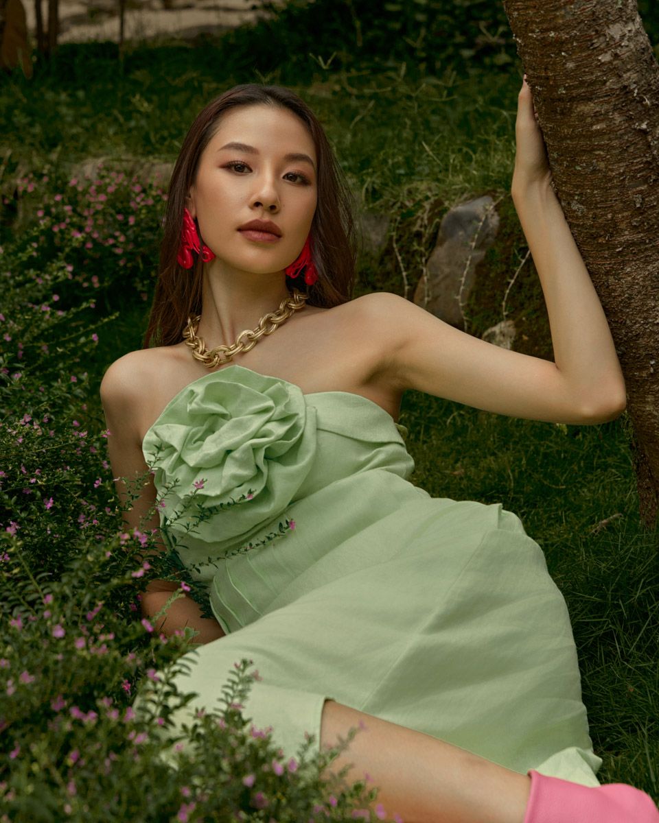 Đầm Linen Xanh Cốm IntoThe Wood
