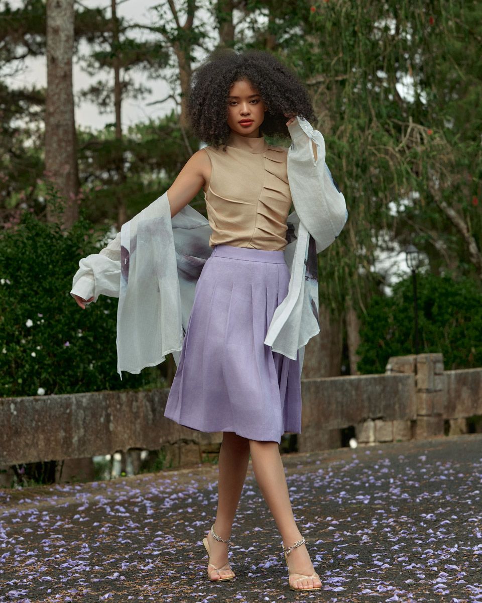 Áo Kiểu Linen Kem Be Into The Wood