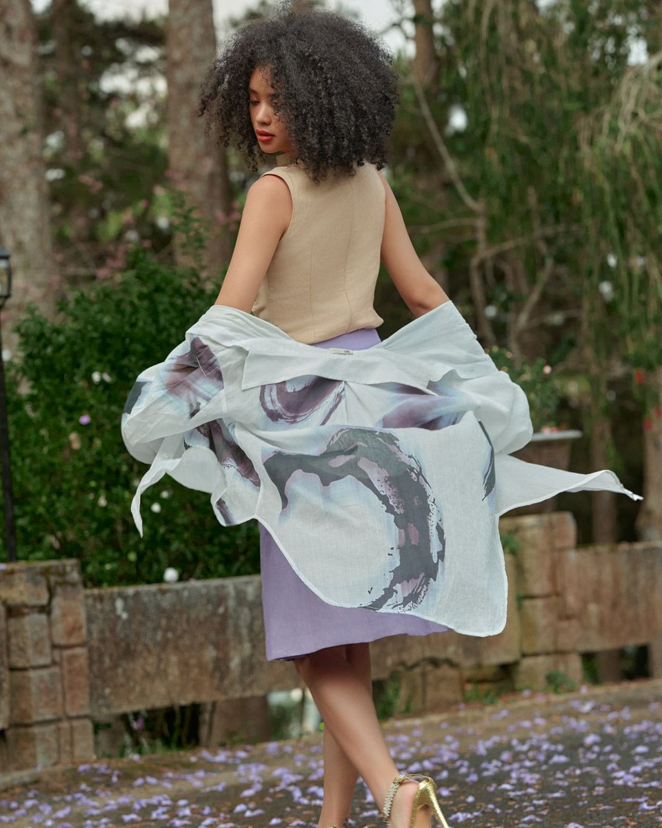 Áo Kiểu Linen Kem Be Into The Wood