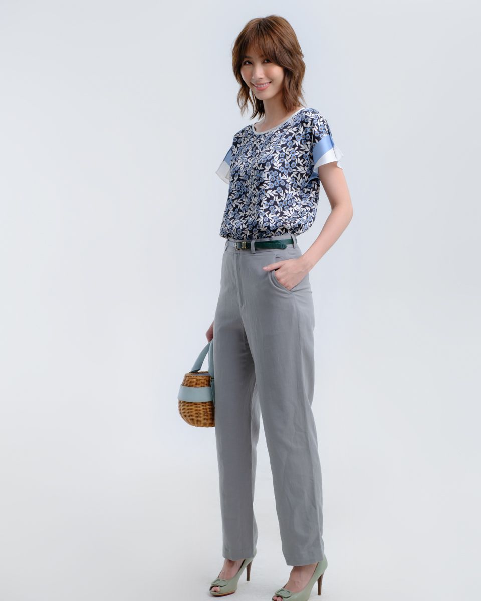 Quần Linen Xanh Xám Hương Mùa Hè