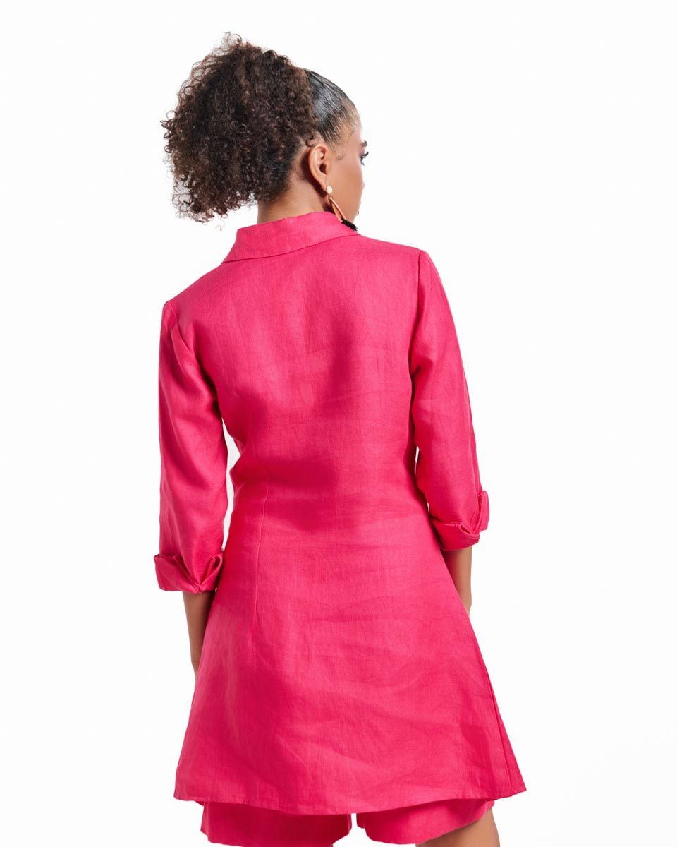 Áo Kiểu Linen Hồng Sen Autumn Charm