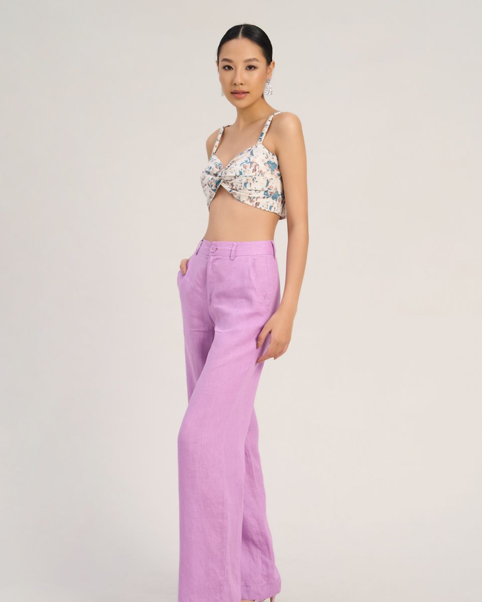Áo Bra Linen Nữ Kem Hoa The Art Of Styling